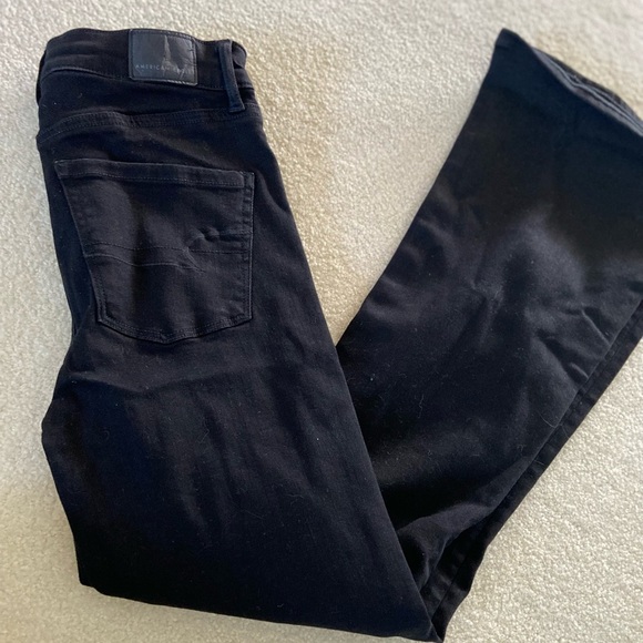 American Eagle boot cut stretch black, button up jea size 0 - Picture 4 of 4